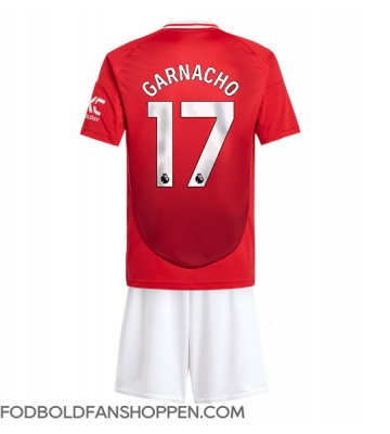 Manchester United Alejandro Garnacho #17 Hjemmebanetrøje Børn 2024-25 Kortærmet (+ Korte bukser)